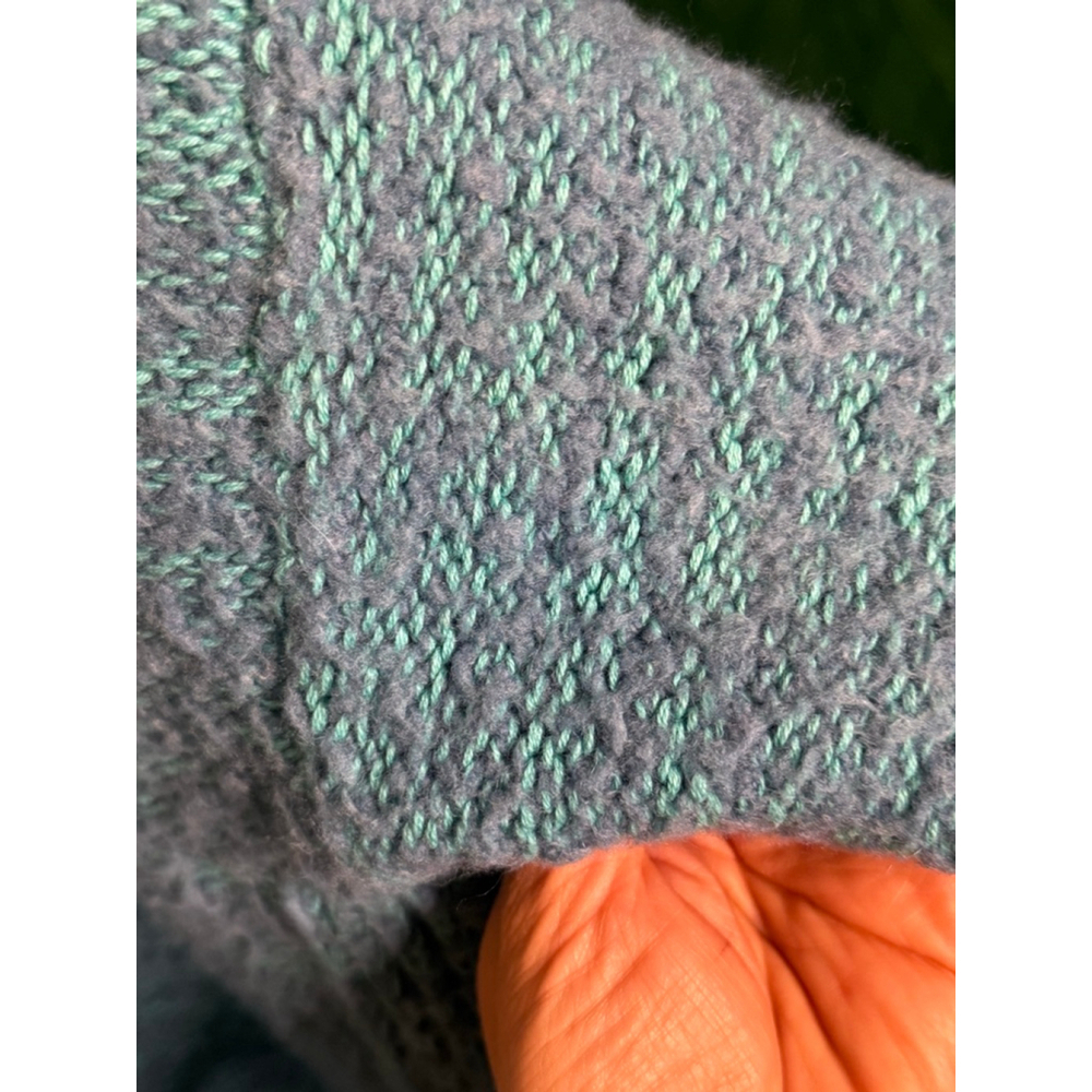 ✨ Free People Oversized Two-Tone Teal Cardigan – Size M (Good Used)✨ - Picture 5 of 6